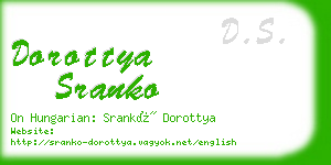 dorottya sranko business card